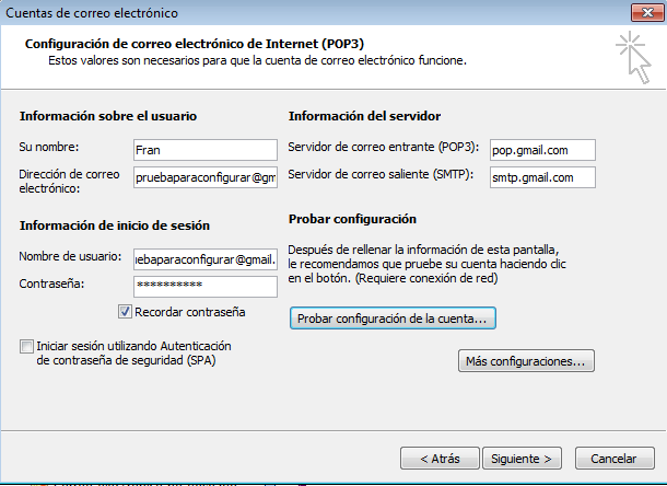 Gmail en Outlook Fran Bravo gestión de presencia en internet