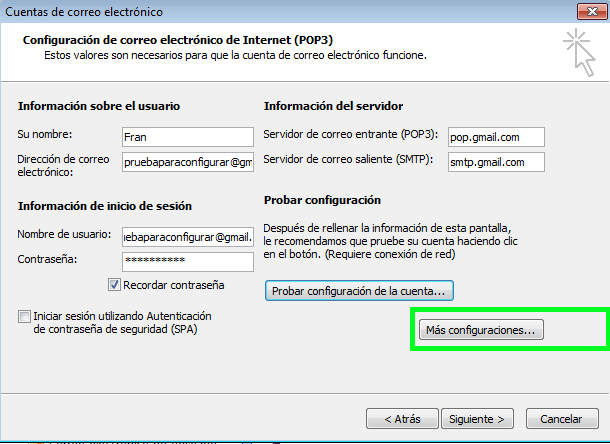 Gmail en Outlook Fran Bravo gestión de presencia en internet